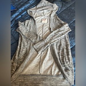 Grey cardigan with hood- mossimo